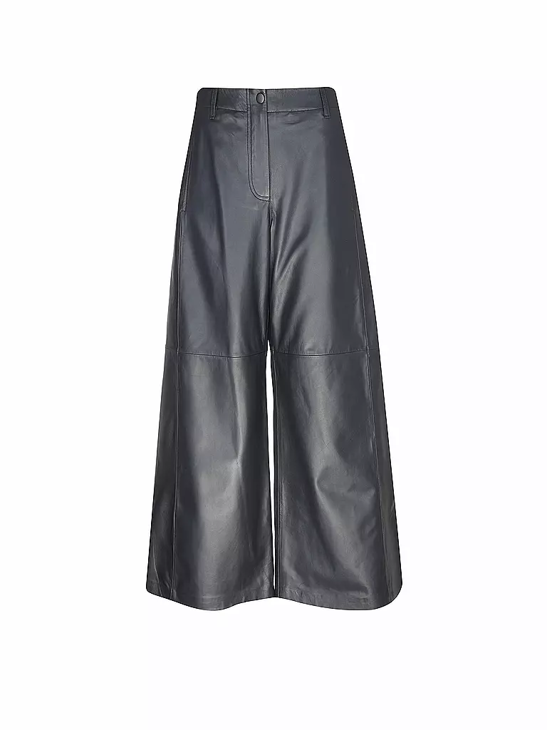 TELA | Pantaloni in pelle | Blu scuro