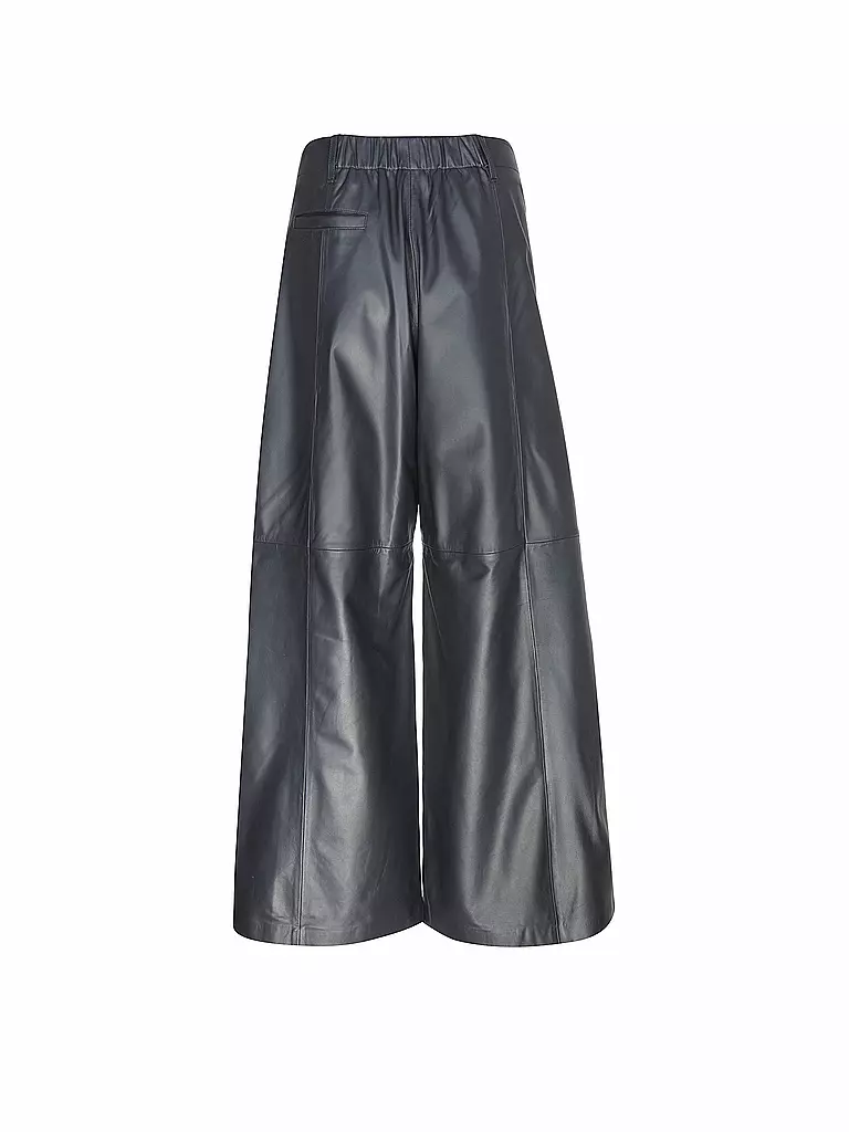 TELA | Pantaloni in pelle | Blu scuro