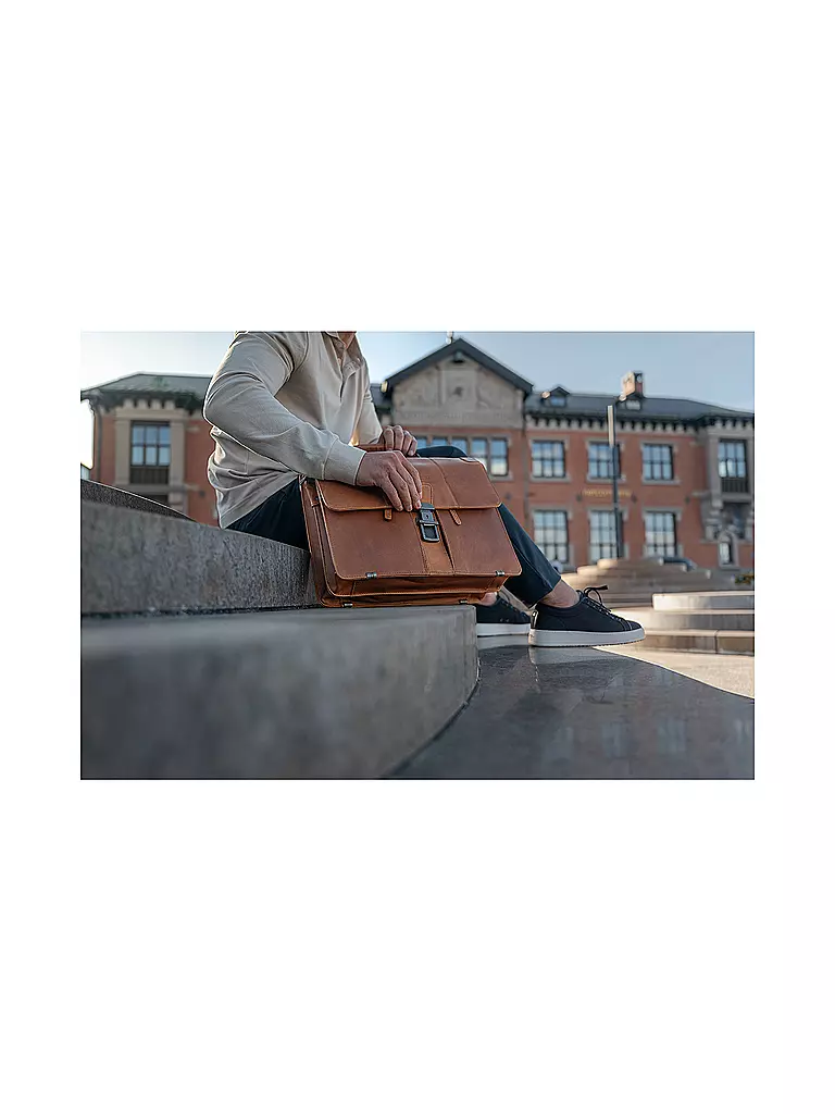 THE CHESTERFIELD BRAND | Borsa in pelle - Cartella STUTTGART 14" | Cammello