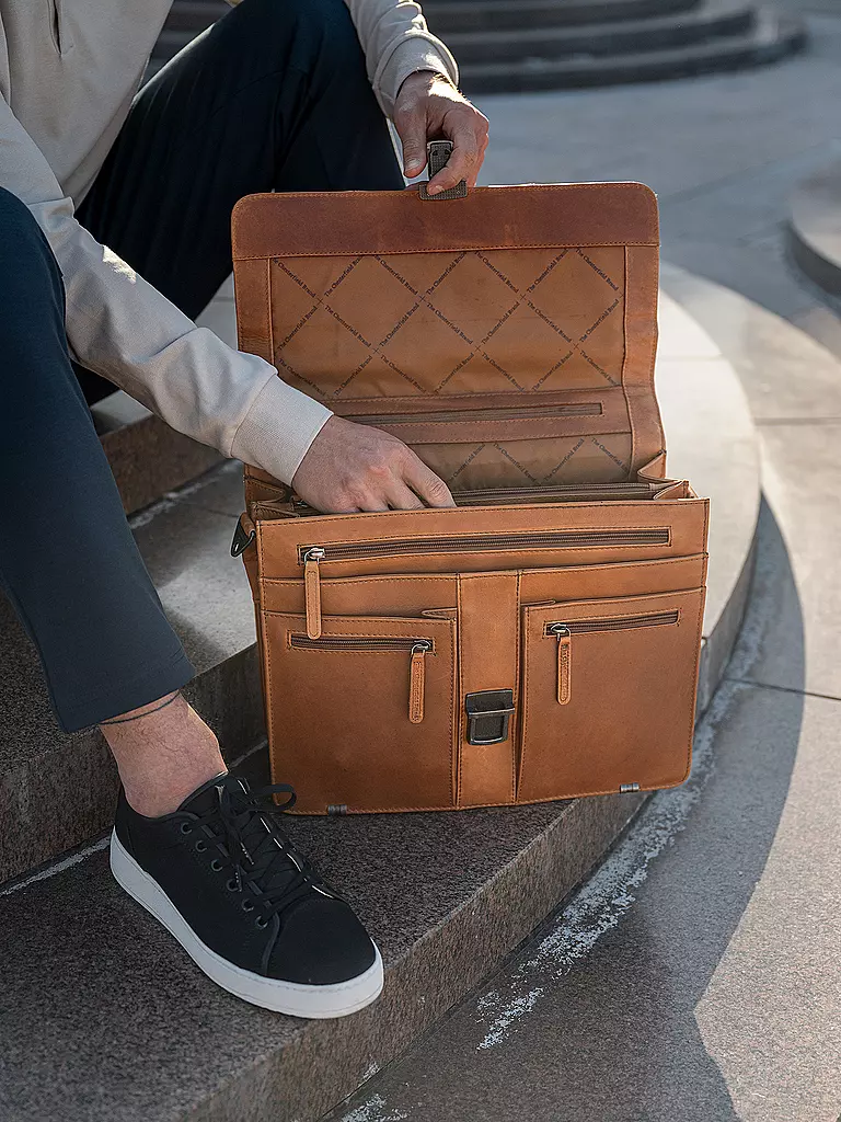 THE CHESTERFIELD BRAND | Borsa in pelle - Cartella STUTTGART 14" | Cammello