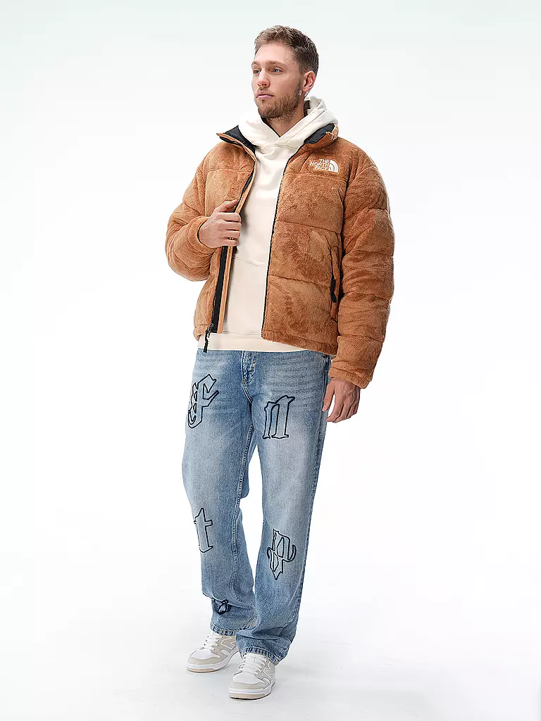 THE NORTH FACE | Daunensteppjacke in Felloptik NUPTSE | Marrone chiaro