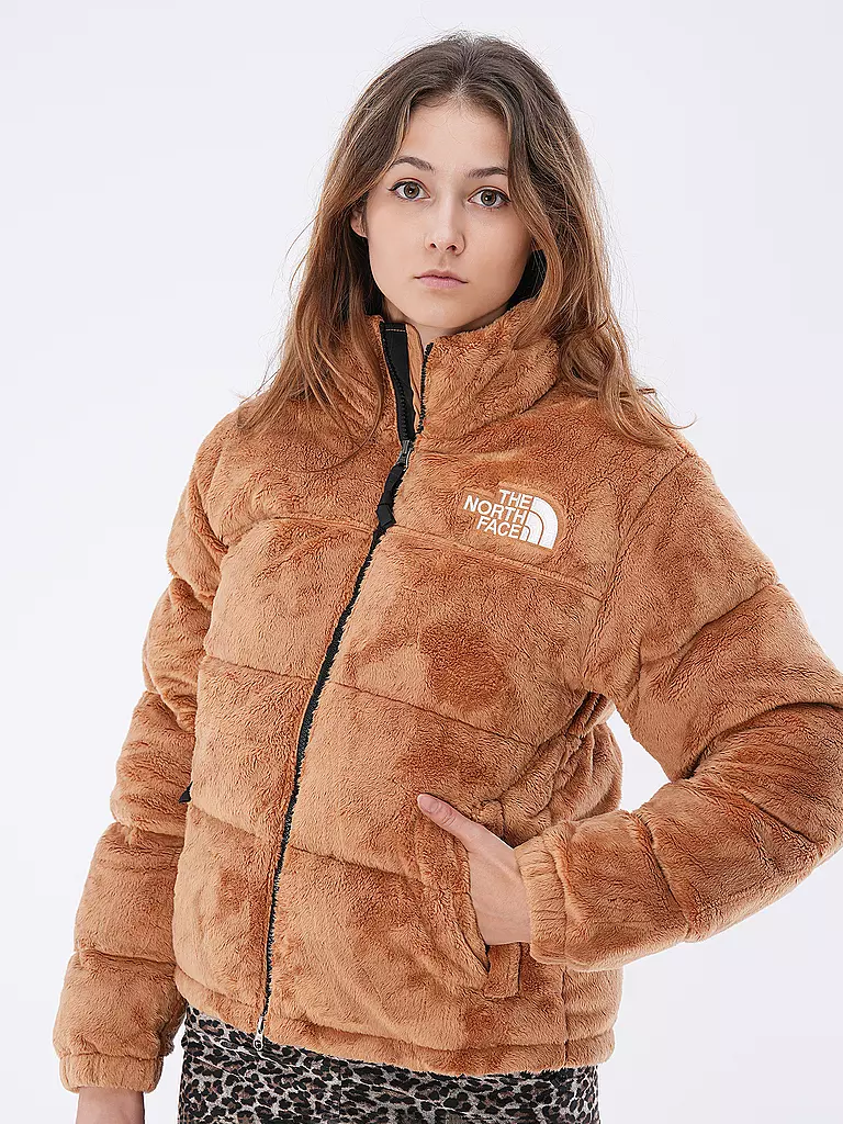 THE NORTH FACE | Daunensteppjacke in Felloptik NUPTSE | Cammello