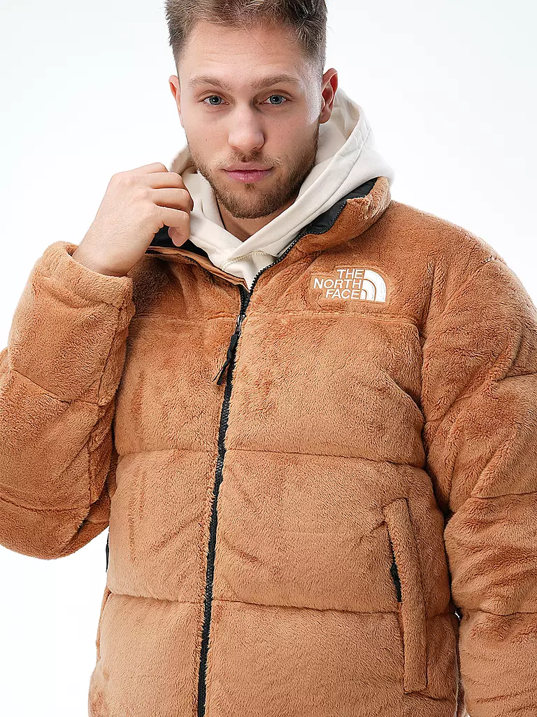 THE NORTH FACE | Daunensteppjacke in Felloptik NUPTSE | Marrone chiaro