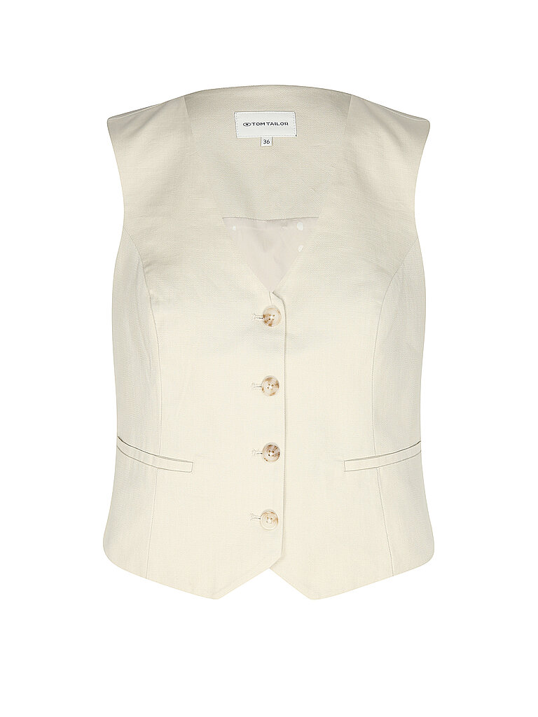 Tom Tailor Gilet crema 40