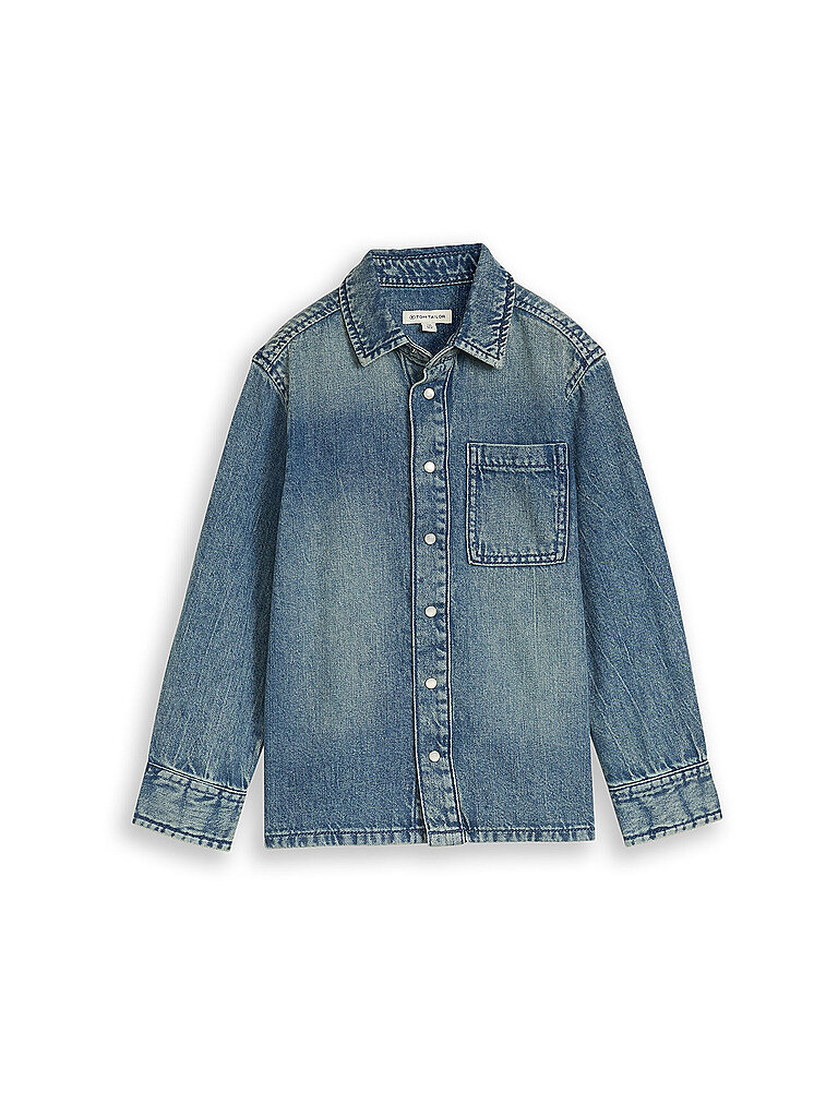 Camicia di jeans da ragazzo blu 128-134