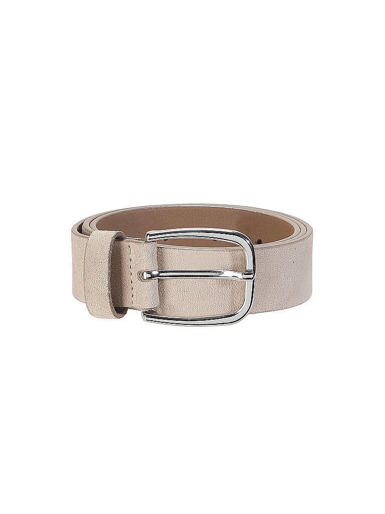Cintura in pelle beige 75