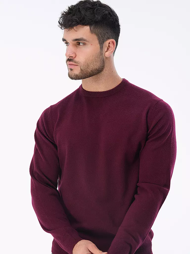 TOM RUSBORG | Kaschmir Pullover | Rosso scuro