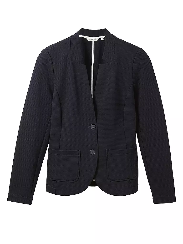 TOM TAILOR | Blazer in jersey | Blu scuro