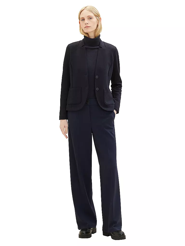 TOM TAILOR | Blazer in jersey | Blu scuro