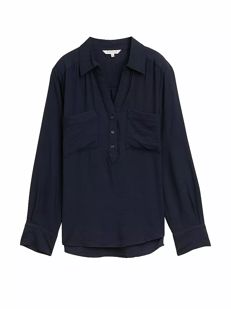 TOM TAILOR | Blusa-camicia | Blu scuro