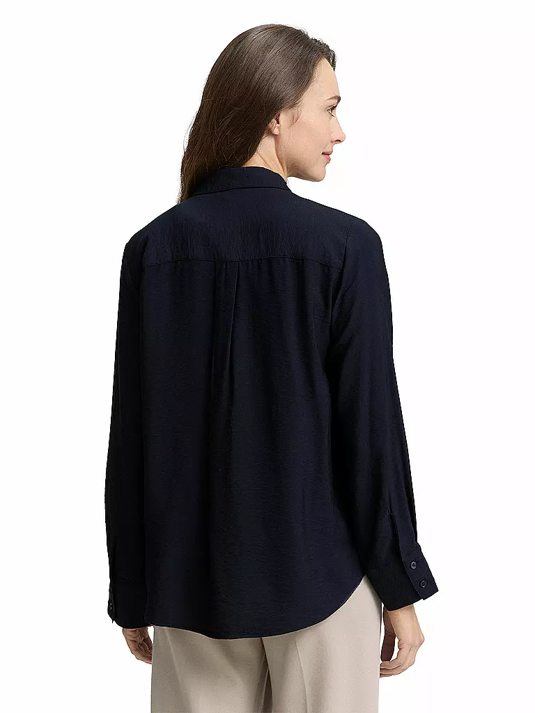 TOM TAILOR | Blusa-camicia | Blu scuro