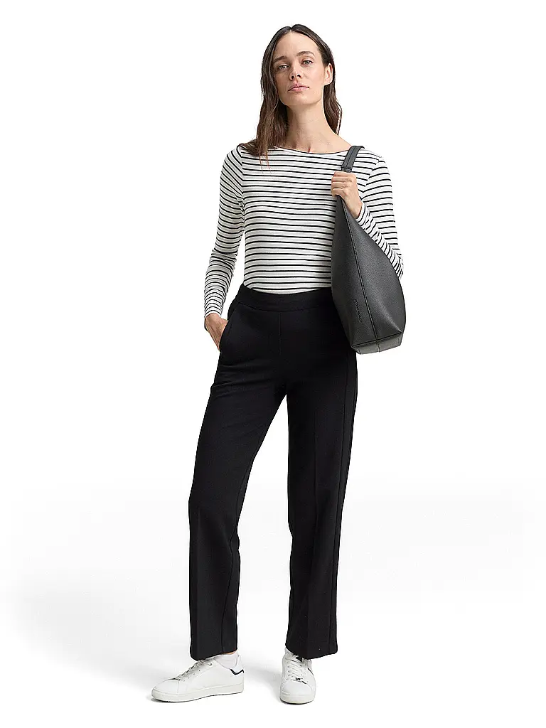 TOM TAILOR | Businesshose Straight Fit | Nero