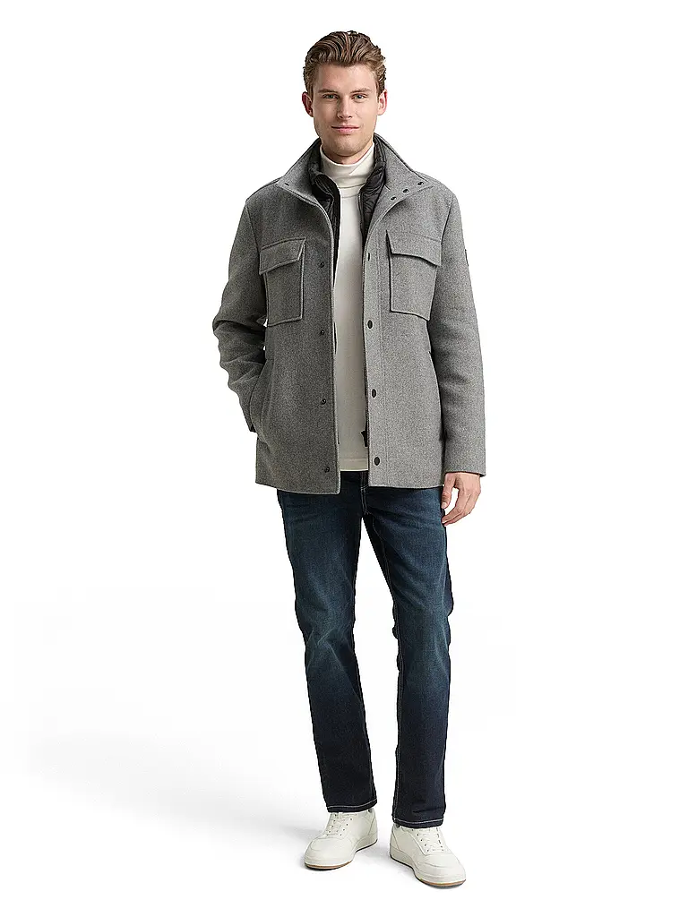TOM TAILOR | Cappotto 2 in 1 | Grigio chiaro