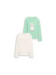 TOM TAILOR | Confezione da 2 magliette a maniche lunghe da bambina | Bianco