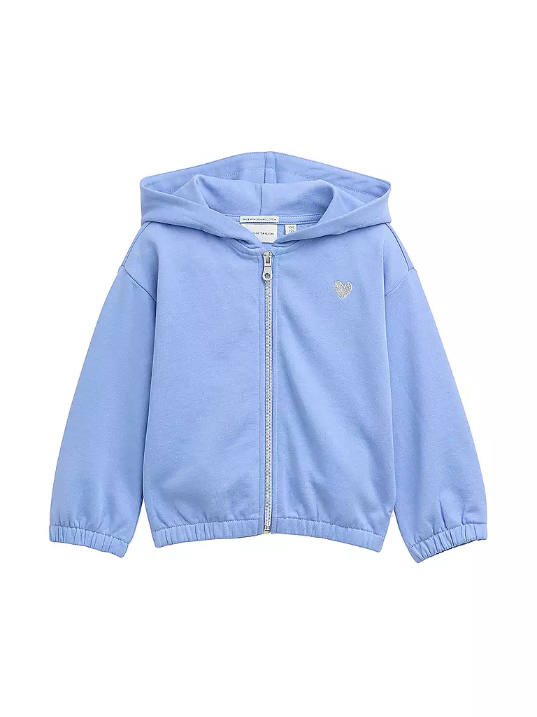 TOM TAILOR | Felpa con zip da bambina | Blu chiaro