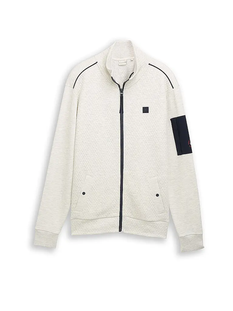 TOM TAILOR | Felpa con zip | Crema