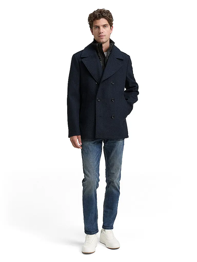 TOM TAILOR | Giacca di lana 2 in 1 | Blu
