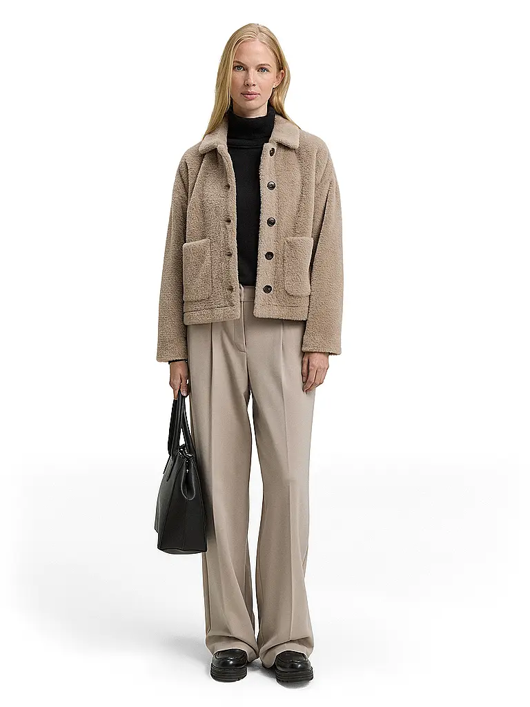 TOM TAILOR | Giacca effetto pelliccia | Beige