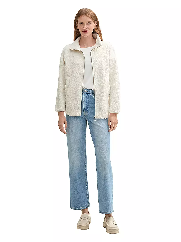 TOM TAILOR | Giacca in felpa | Bianco