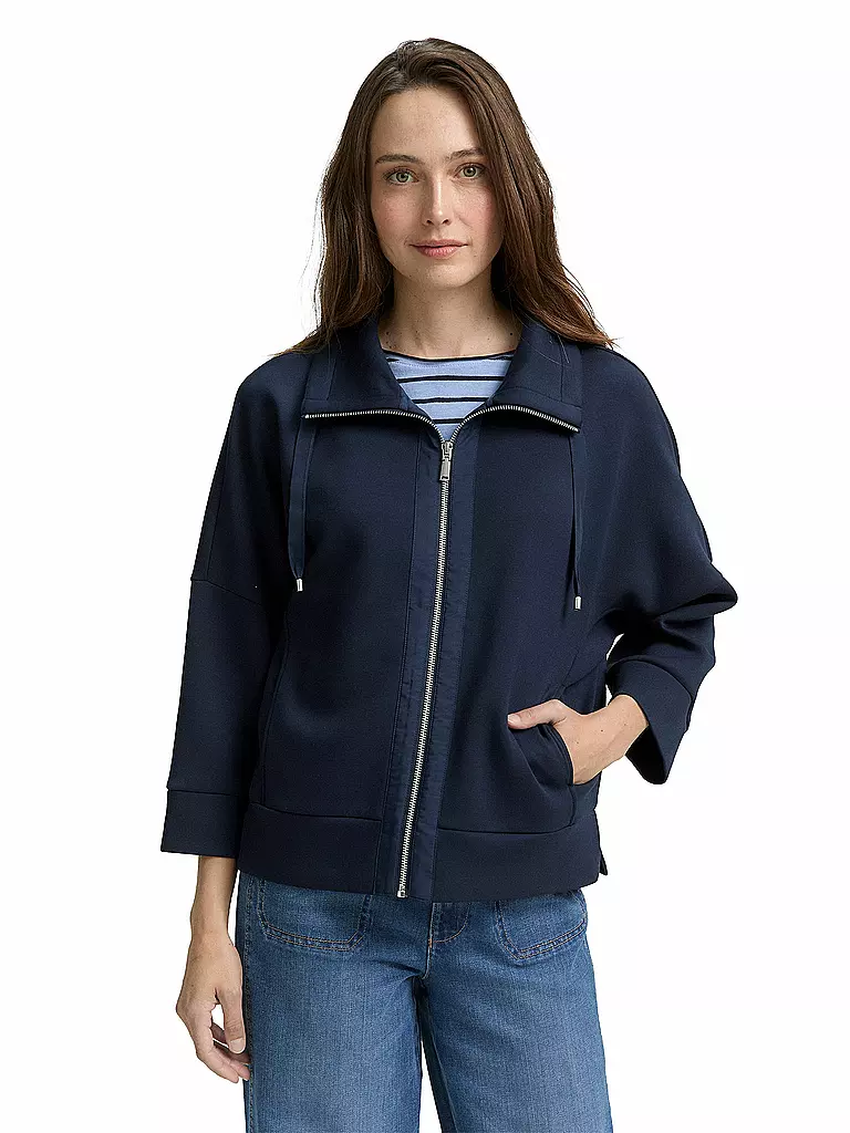TOM TAILOR | Giacca in felpa | Blu scuro
