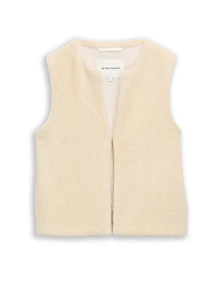 TOM TAILOR | Gilet in pelliccia sintetica | Beige