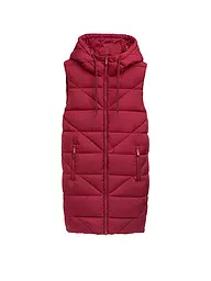TOM TAILOR | Gilet trapuntato | Rosso scuro