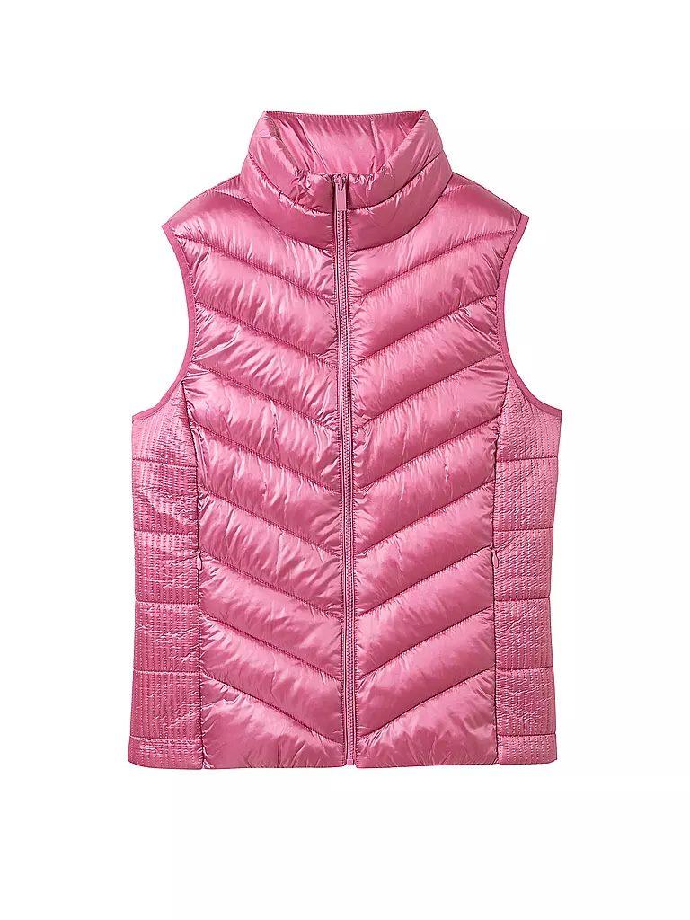 TOM TAILOR | Gilet trapuntato | Fucsia