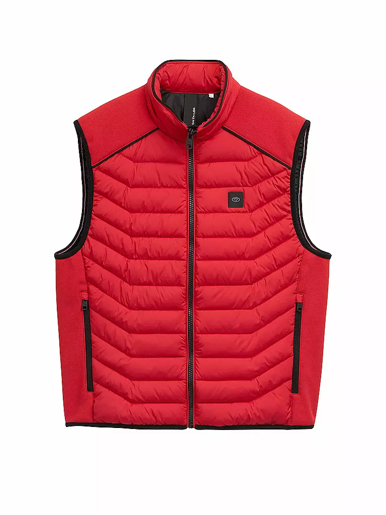 TOM TAILOR | Gilet trapuntato | Rosso
