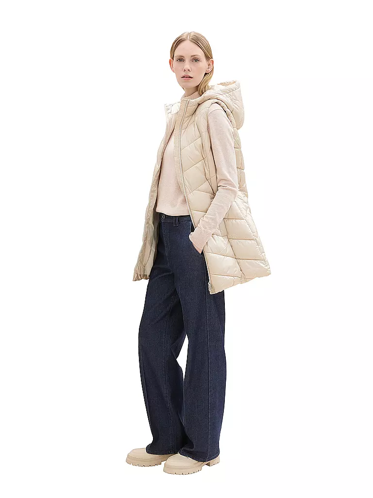 TOM TAILOR | Gilet trapuntato | Beige