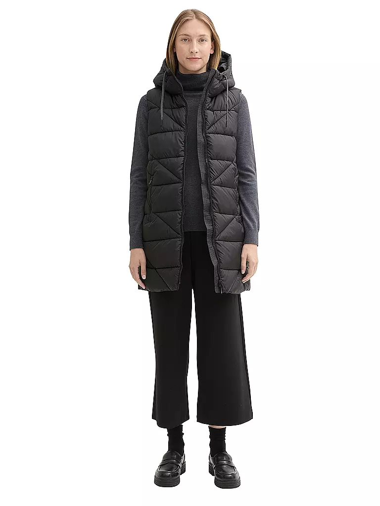 TOM TAILOR | Gilet trapuntato | Nero