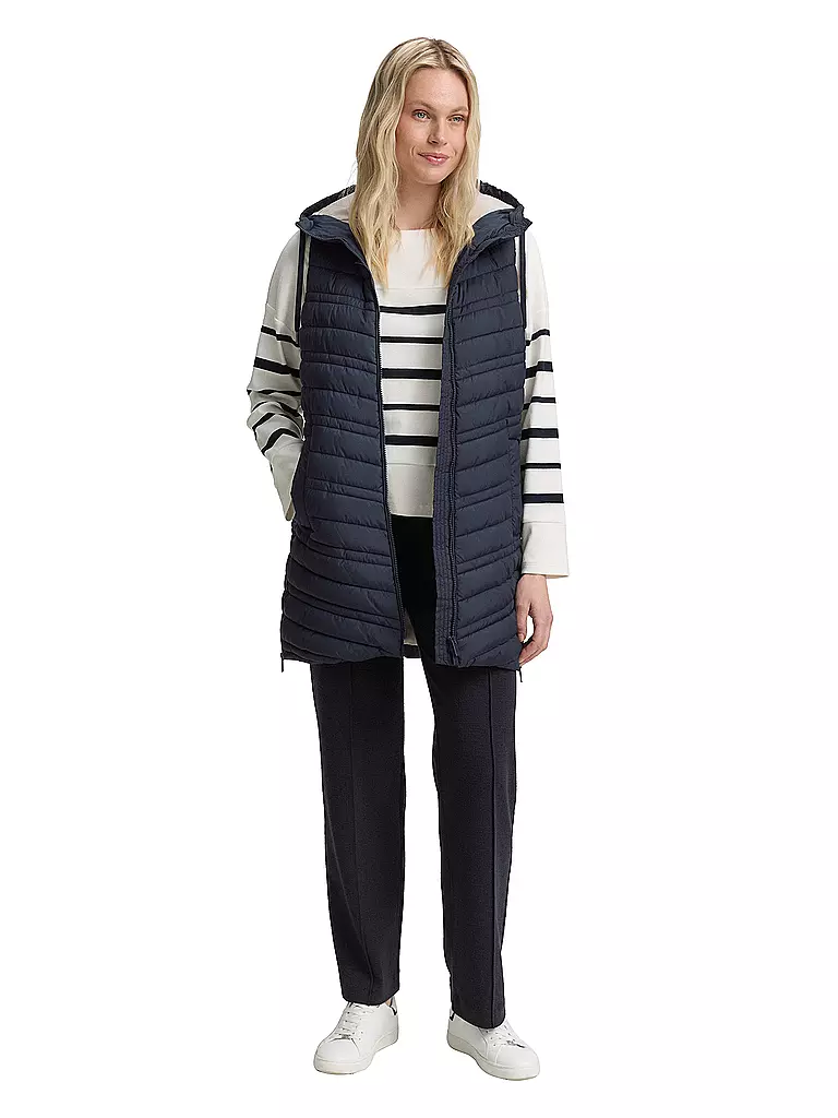 TOM TAILOR | Gilet trapuntato | Blu scuro
