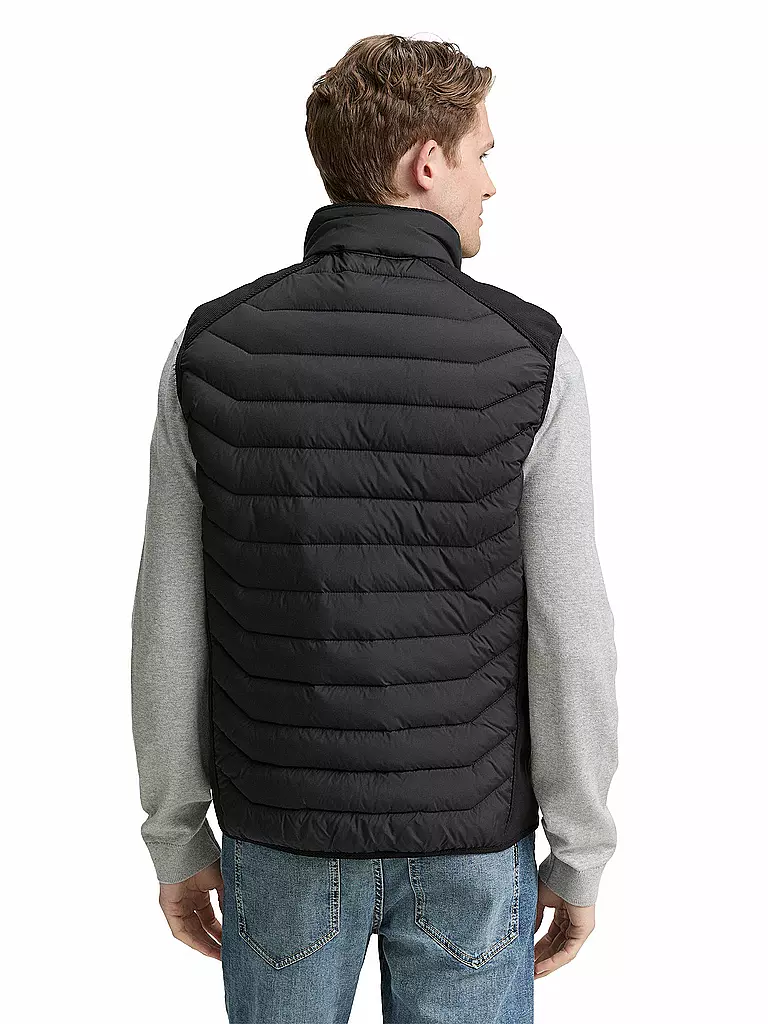 TOM TAILOR | Gilet trapuntato | Nero