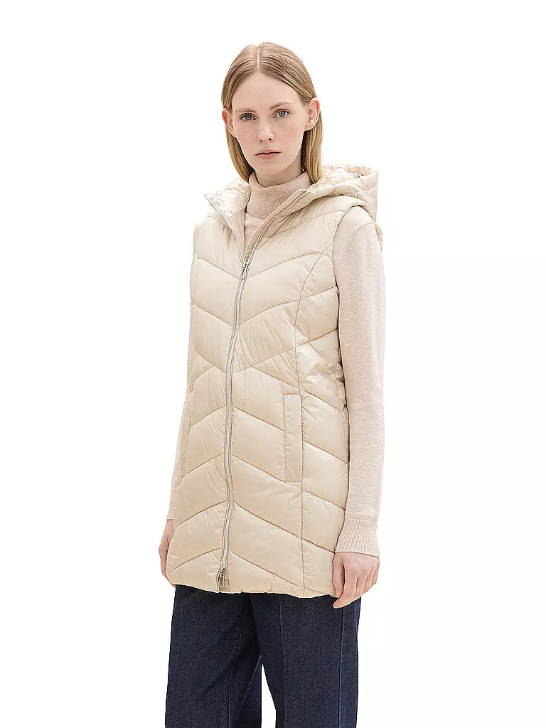 TOM TAILOR | Gilet trapuntato | Beige