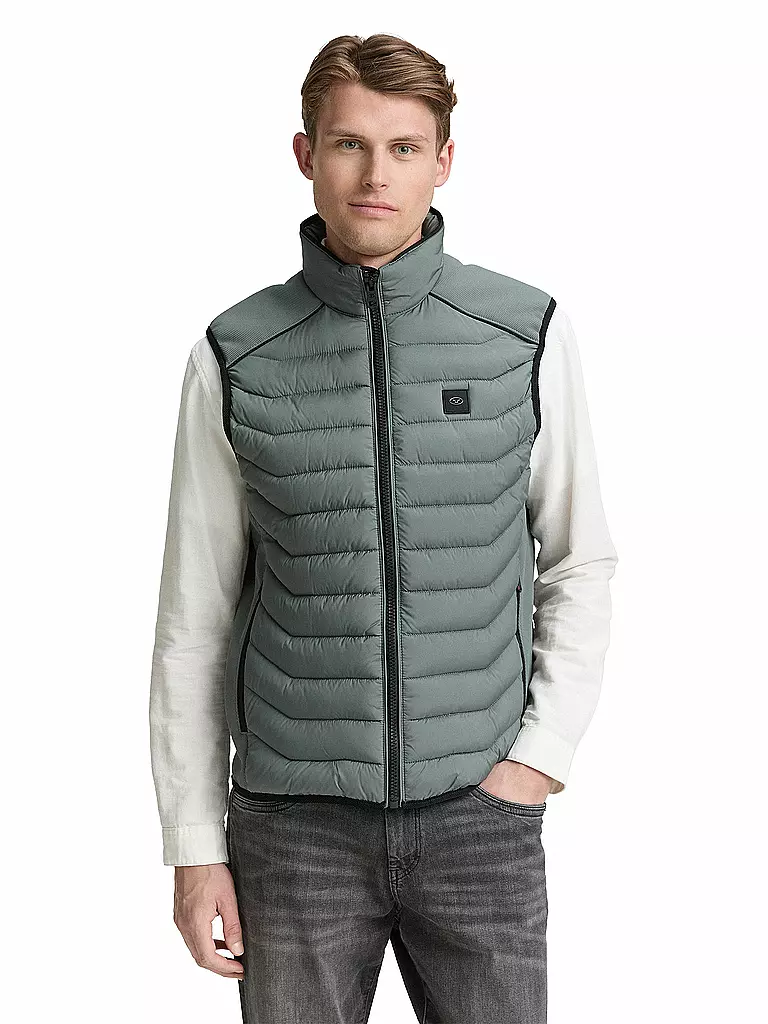 TOM TAILOR | Gilet trapuntato | Verde