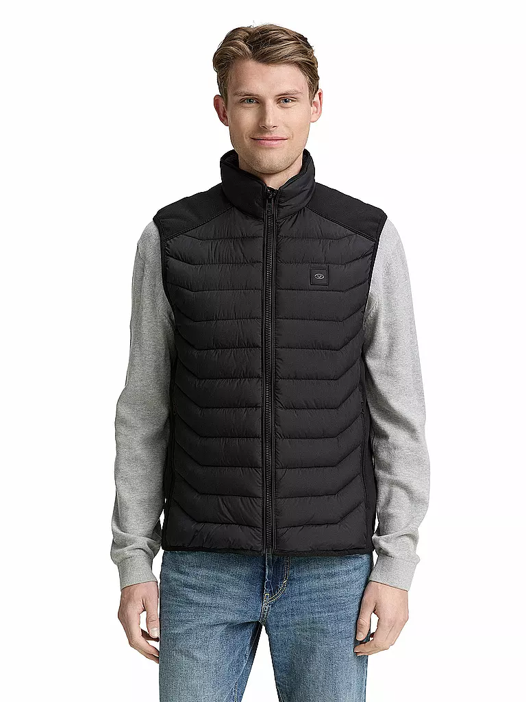 TOM TAILOR | Gilet trapuntato | Nero