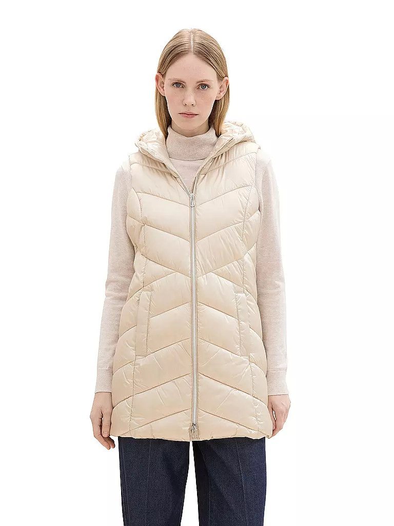 TOM TAILOR | Gilet trapuntato | Beige