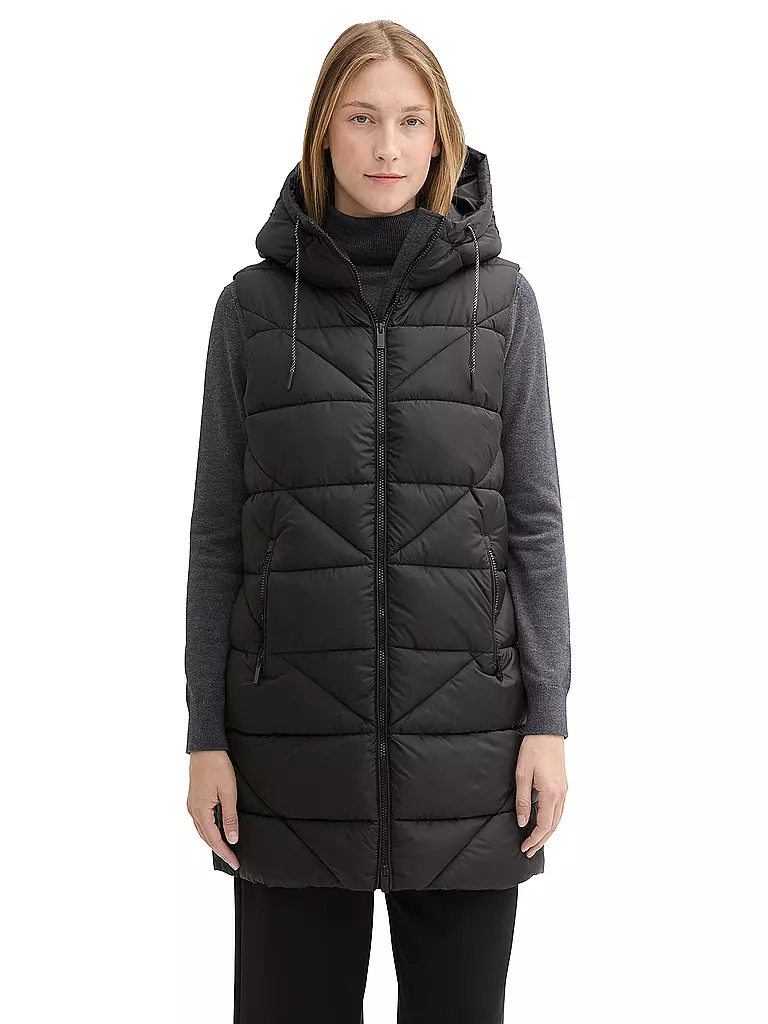 TOM TAILOR | Gilet trapuntato | Nero