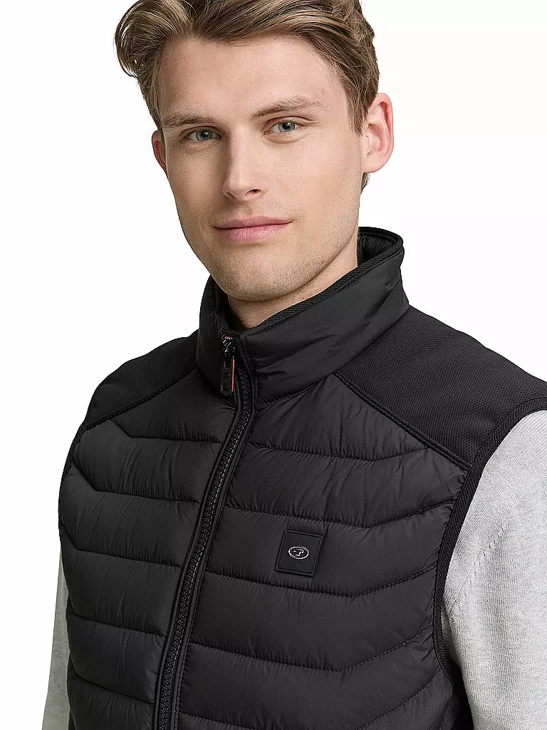 TOM TAILOR | Gilet trapuntato | Nero