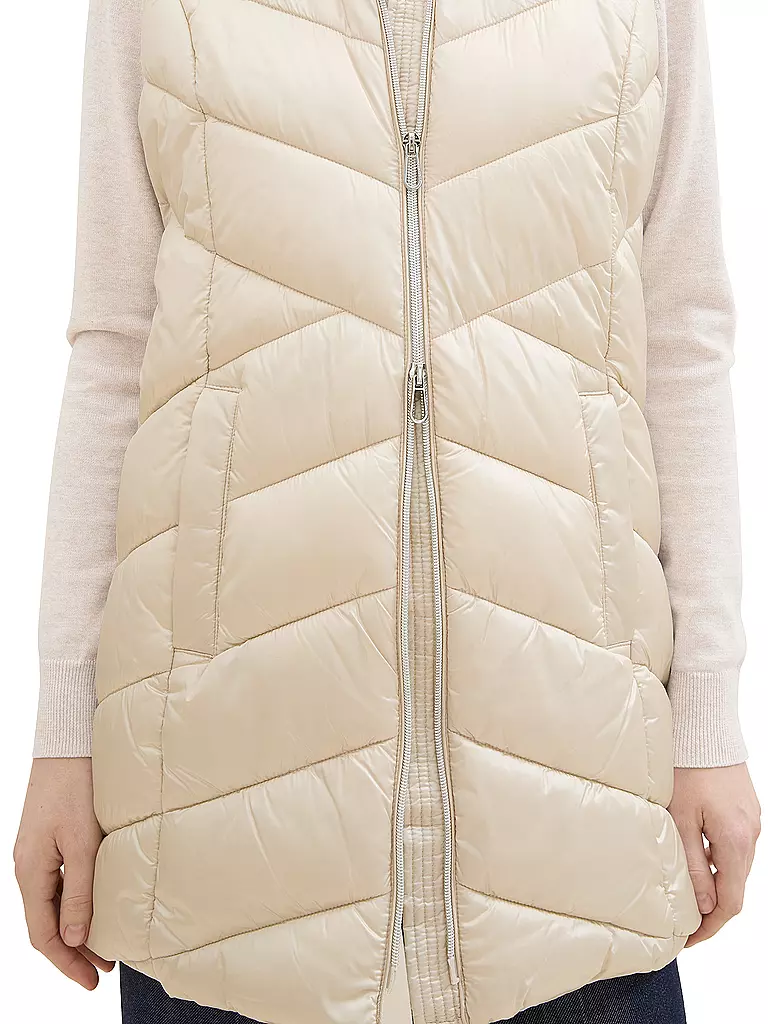 TOM TAILOR | Gilet trapuntato | Beige