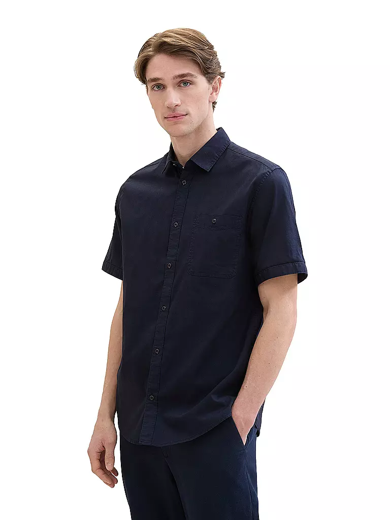 TOM TAILOR | Hemd Regular Fit  | Blu scuro