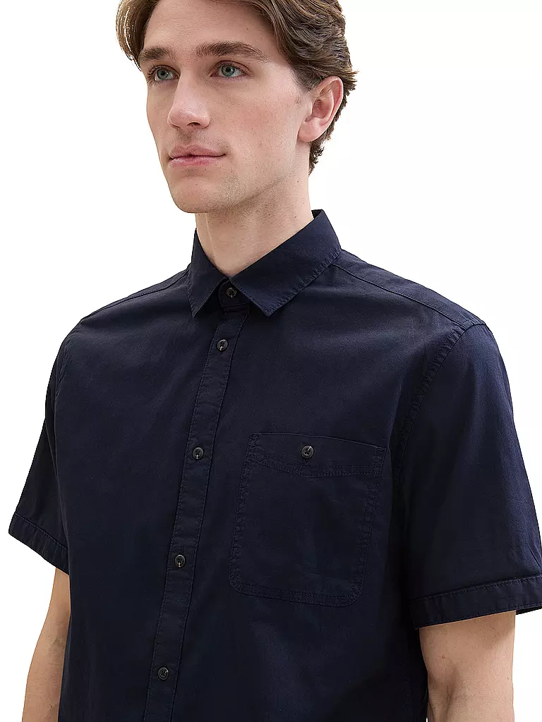 TOM TAILOR | Hemd Regular Fit  | Blu scuro