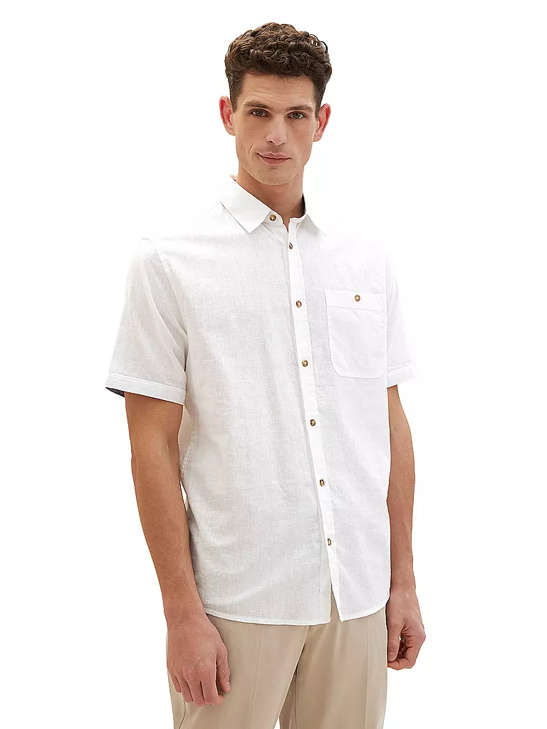 TOM TAILOR | Hemd Regular Fit | Bianco