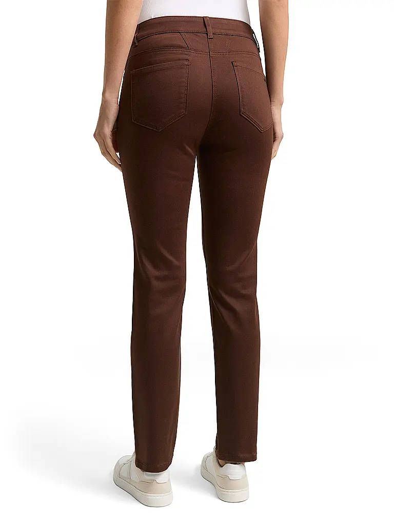 TOM TAILOR | Hose Slim Fit TTEDDA  | Marrone
