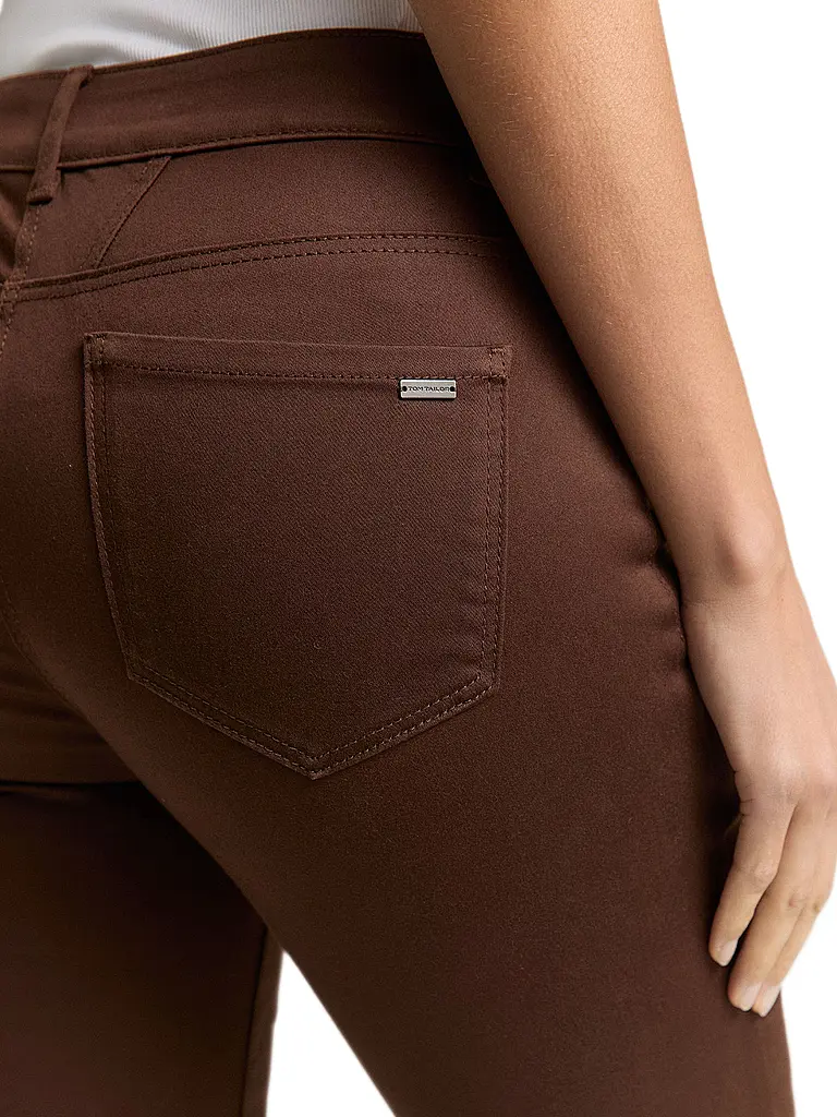 TOM TAILOR | Hose Slim Fit TTEDDA  | Marrone