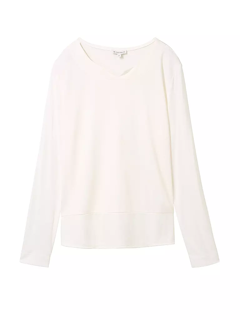 TOM TAILOR | Langarmshirt | Bianco