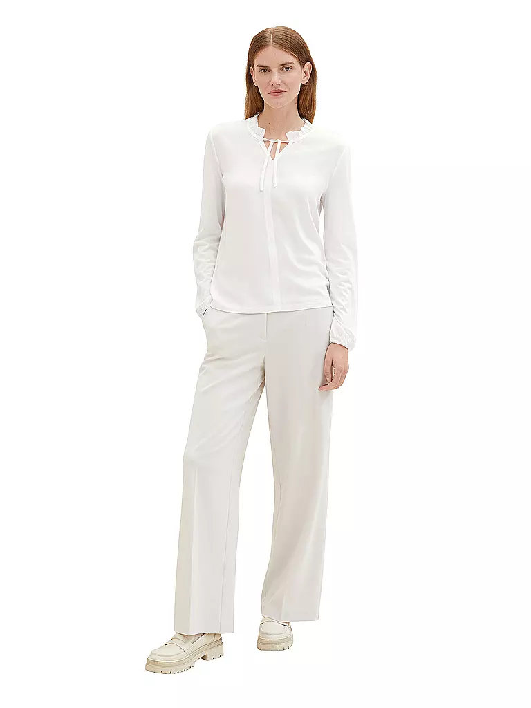 TOM TAILOR | Langarmshirt | Bianco