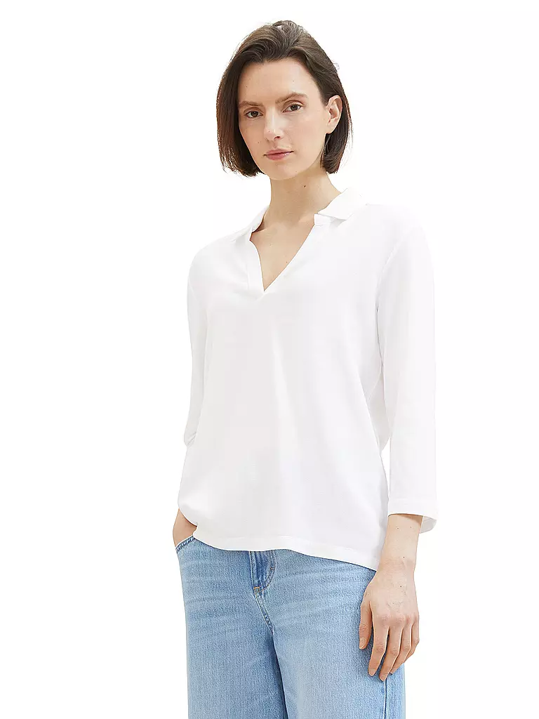 TOM TAILOR | Langarmshirt | Bianco