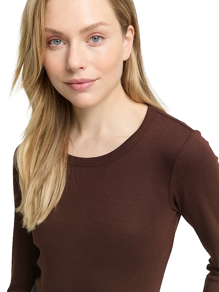 TOM TAILOR | Langarmshirt | Marrone