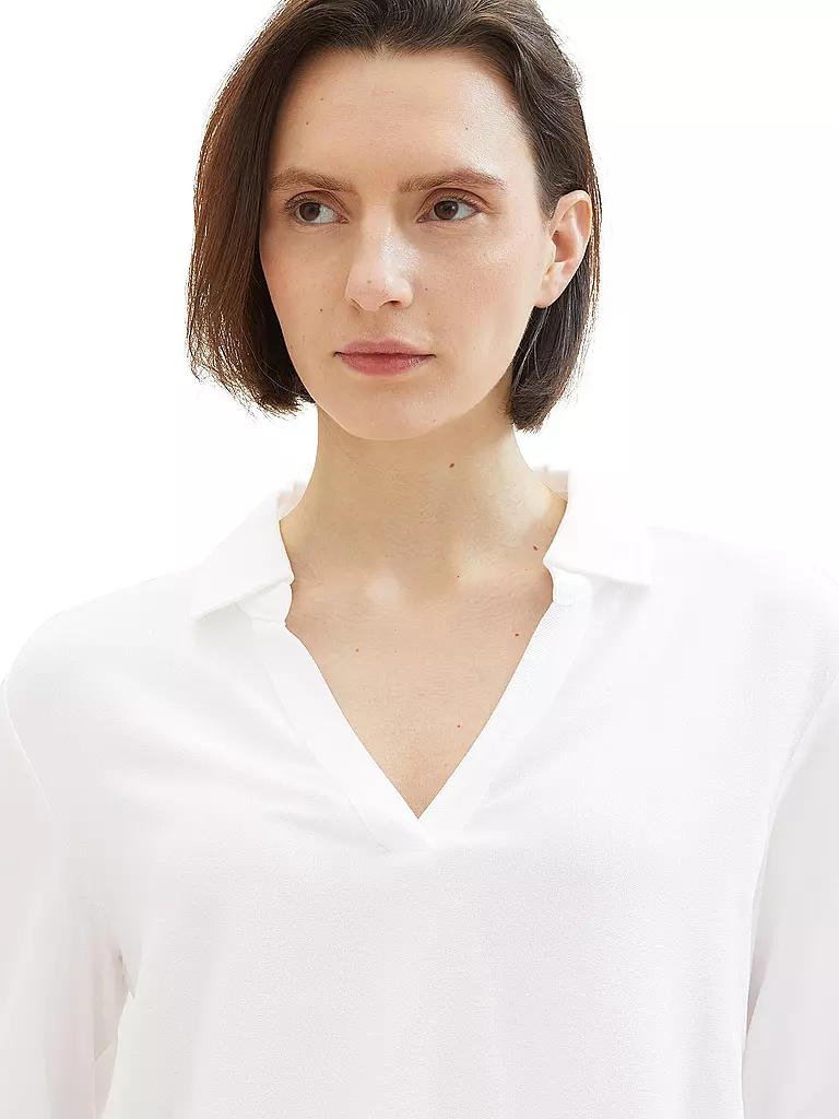 TOM TAILOR | Langarmshirt | Bianco