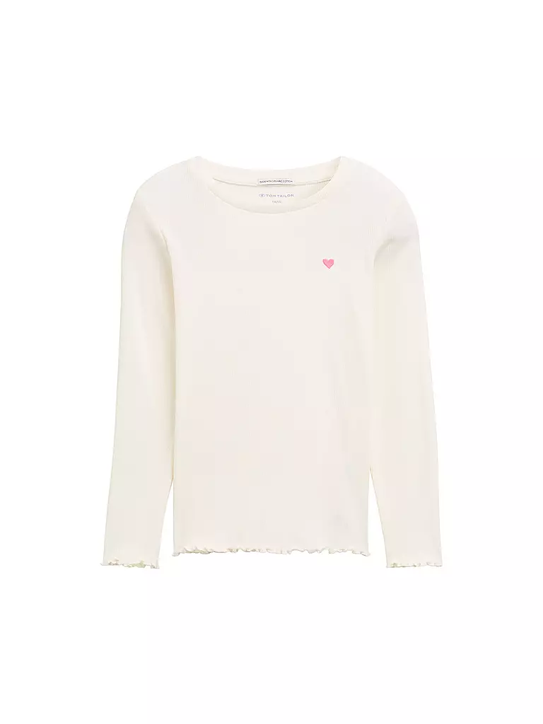 TOM TAILOR | Maglietta a maniche lunghe da ragazza | Bianco